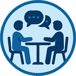 お客様と話をするアイコン